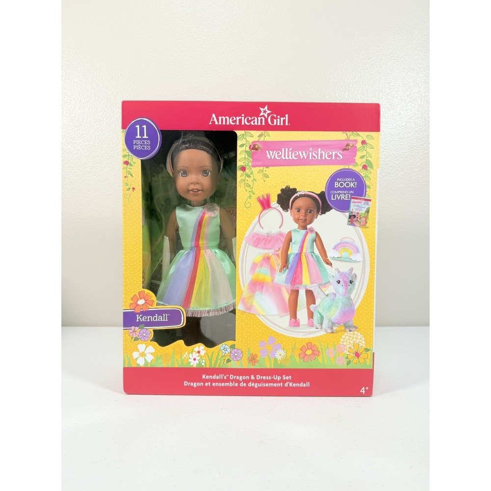 American Girl Welliewishers 14.5-Inch Kendall Doll Playset with Crisella Dragon
